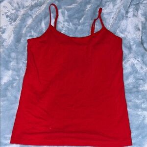 Time and Tru Red Fitted Sleeveless Camisole